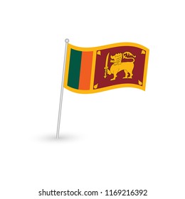 flag of Sri Lanka. Sri Lanka Icon vector illustration,National flag for country of Sri Lanka isolated, banner vector illustration. Vector illustration eps10.

