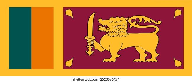 Bandera de Sri Lanka, versión larga, Imágenes vectoriales