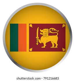 Sri Lanka Flag Button Stock Vector (Royalty Free) 196408475 | Shutterstock