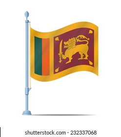 Flag of Sri Lanka vector illustration