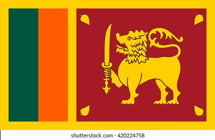 Flag of Sri Lanka vector image