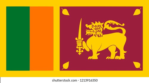 Flag of Srilanka vector. country flags, flags,country flags, flags


