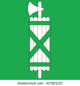 Flag of St. Gallen canton of Switzerland. Vector illustration.