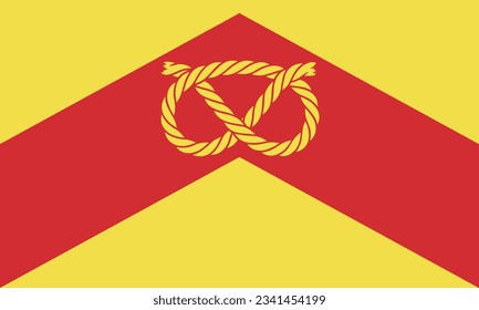 The flag of the Staffordshire county of England. Vector illustration