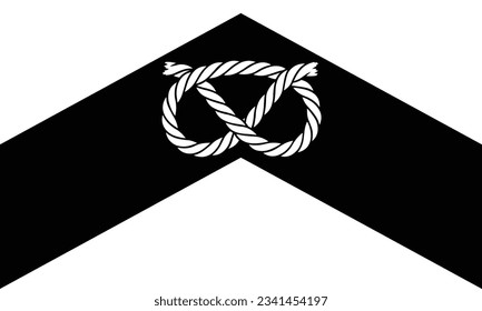 The flag of the Staffordshire county of England in white and black colours. Vector illustration