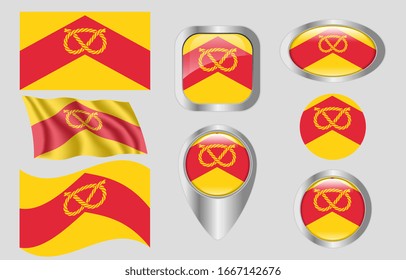 The Flag of Staffordshire, England