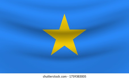 Flag of star background template.