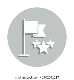 flag, star, independent badge icon. Simple glyph, flat vector of Business icons for ui and ux, website or mobile application