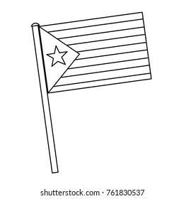 flag with star and stripes icon image 