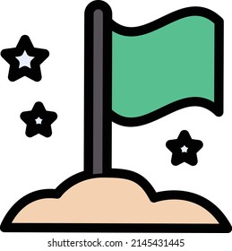flag star Vector illustration on a transparent background.Premium quality symbols.Stroke vector       icon for concept and graphic design.