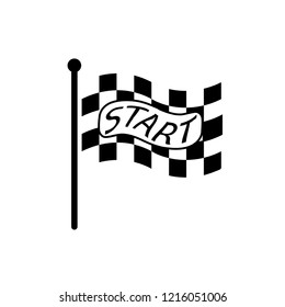 flag start finish icon vector template