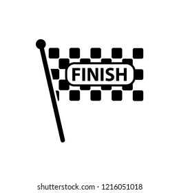 flag start finish icon vector template
