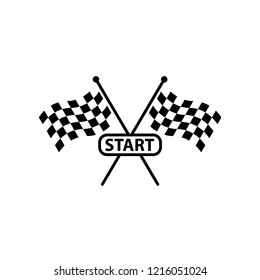 flag start finish icon vector template
