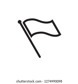 Flag start finish icon vector