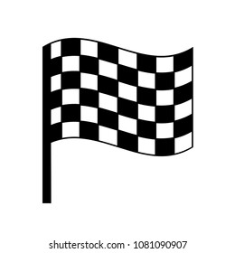Flag start racing pictogram. Vector illustration
