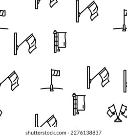 flag start web pennant map vector seamless pattern thin line illustration