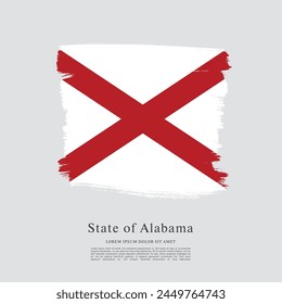 Flag of the state of Alabama. The United States of America