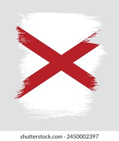 Flag of the state of Alabama. The United States of America