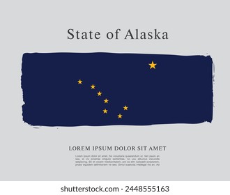 Drapeau de l'état de l'Alaska. États-Unis d'Amérique