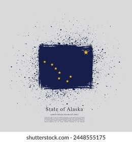 Flag of the state of Alaska. The United States of America
