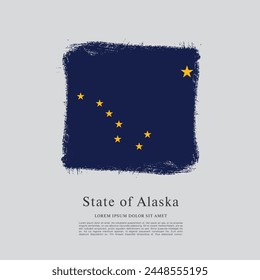 Flag of the state of Alaska. The United States of America