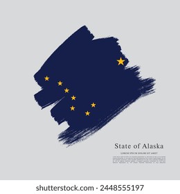 Flag of the state of Alaska. The United States of America