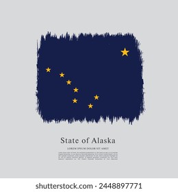 Flag of the state of Alaska. The United States of America