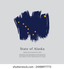 Flagge des Staates Alaska. Die Vereinigten Staaten von Amerika