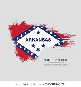 Flag of the state of Arkansas. The United States of America