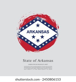 Flag of the state of Arkansas. The United States of America