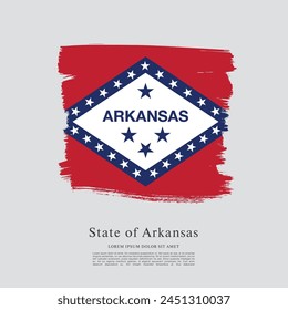 Flag of the state of Arkansas. The United States of America