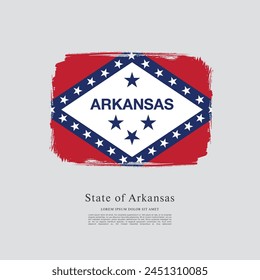 Flag of the state of Arkansas. The United States of America