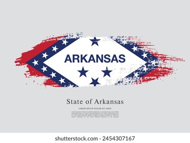 Flag of the state of Arkansas. The United States of America