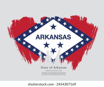 Flag of the state of Arkansas. The United States of America