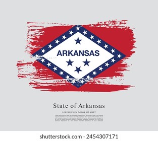 Flag of the state of Arkansas. The United States of America