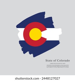 Flag of the state of Colorado. United States of America