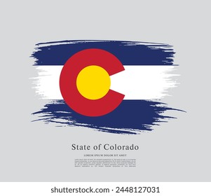 Flag of the state of Colorado. United States of America