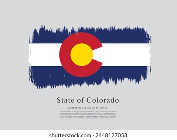 Flag of the state of Colorado. United States of America