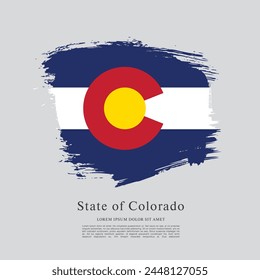 Flag of the state of Colorado. United States of America