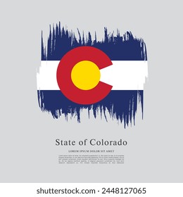 Flag of the state of Colorado. United States of America
