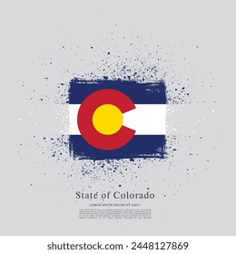 Flag of the state of Colorado. United States of America