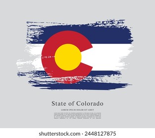 Flag of the state of Colorado. United States of America