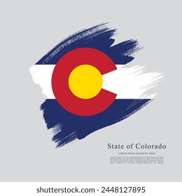 Flag of the state of Colorado. United States of America