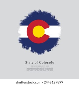 Flag of the state of Colorado. United States of America