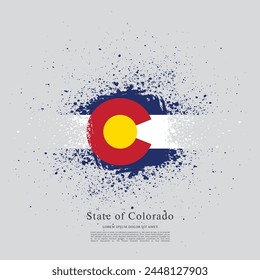 Bandera del estado de Colorado. Estados Unidos de América