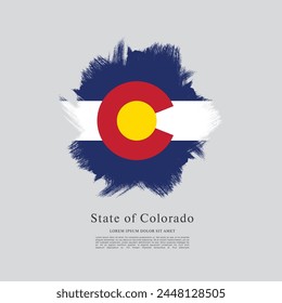 Flag of the state of Colorado. United States of America