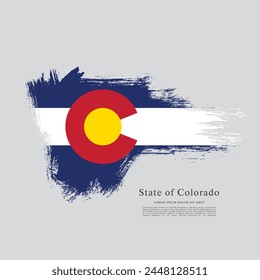 Flag of the state of Colorado. United States of America