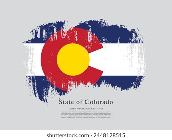 Flag of the state of Colorado. United States of America