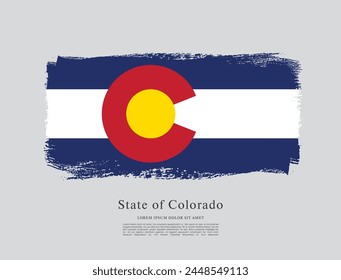 Flag of the state of Colorado. United States of America