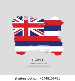 Flag of the State of Hawaii. United States of America